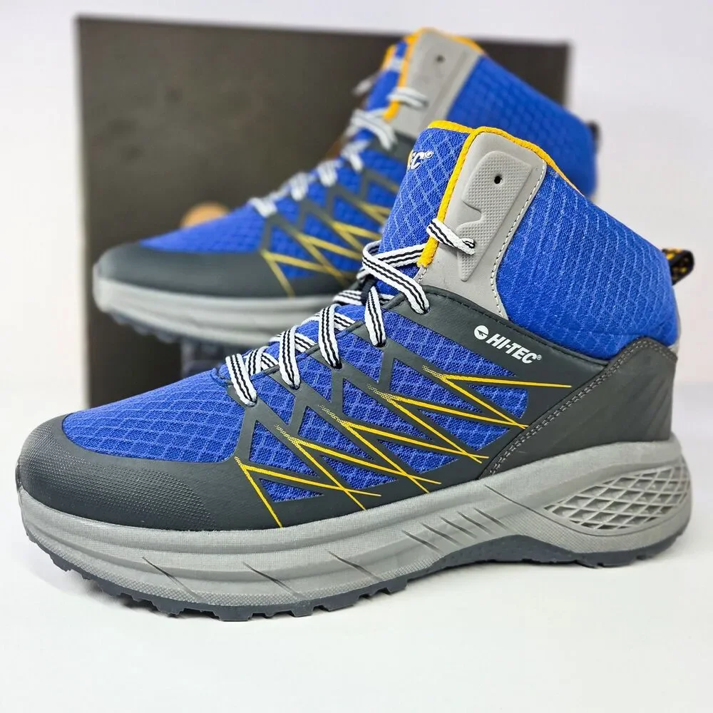 Hi-Tec Demolisher Mid Hiking Boots Black Iris Blue Men’s 10 NIB CH80046M-DM